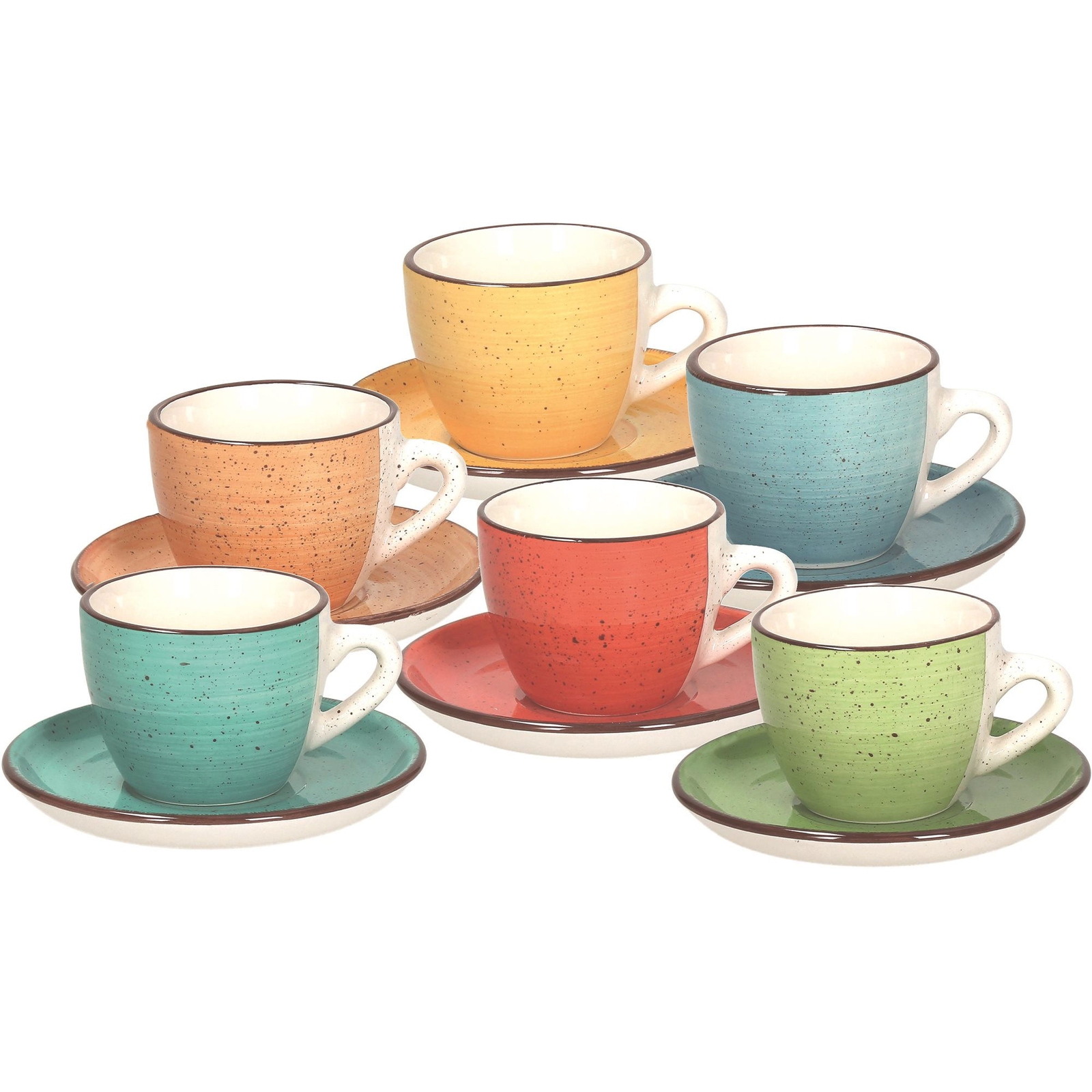 Tognana LOUISE ART&amp;PEPPER kávéscsészekészlet csészealjakkal, 6 db, 90ml (LS18534M043)