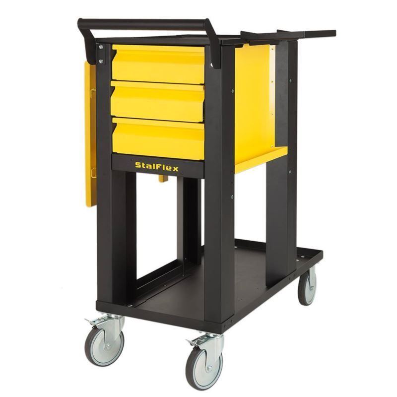 Stalflex WT-3D-TIG-Y 3 sárga fiókos szerelőkocsi (WT-3D-TIG-Y)