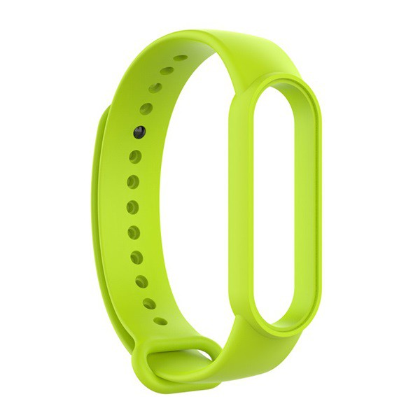 Pótszíj (szilikon, állítható, 15 mm, speciális) LIMEZÖLD [Xiaomi Mi Band 6 ]