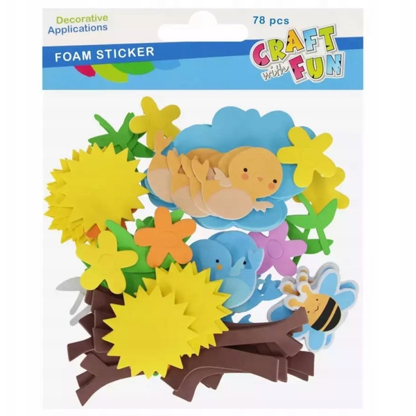 Craft with Fun OZDOBA NAKLEJKA EVA WIOSNA 78SZT PBH 12/144