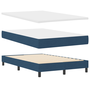 Boxspring Ágy Matraccal és Topperrel Kék 120x200 cm Szövet