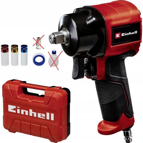 Druckluft-Schlagschrauber TC-PW 610 Compact (schwarz/rot, Lösemoment 610 Nm, 1/2", inkl. 3 Stecknüsse, Koffer)