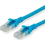 Roline 21.15.2541 RJ45 Hálózati kábel, patchkábel CAT 6 U/UTP 1.00 m Kék Árnyékolatlan, Halogénmentes, Lángálló 1 db