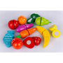 Fából Készült Gyümölcs Zöldség Ételek Vágáshoz 13Db Ecotoys