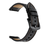Резервна каишка (универсална, 22 мм, естествена кожа, дишаща) ЧЕРНА [Honor Watch GS 3] (5996457951352)