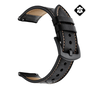 Резервна каишка (универсална, 22 мм, естествена кожа, дишаща) ЧЕРНА [Honor Watch GS 3] (5996457951352)
