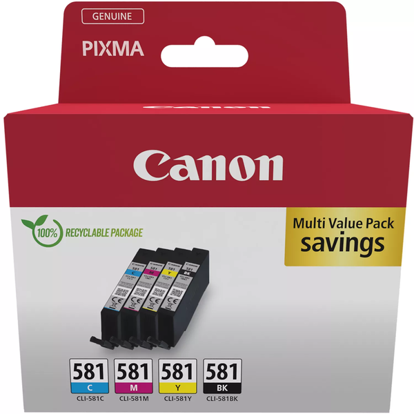 Canon 2103C007 cartuccia d'inchiostro 4 pz Originale Nero, Ciano, Magenta, Giallo