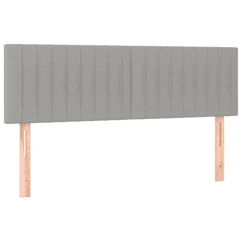 2 db világosszürke szövet fejtámla 72 x 5 x 78/88 cm (346242)