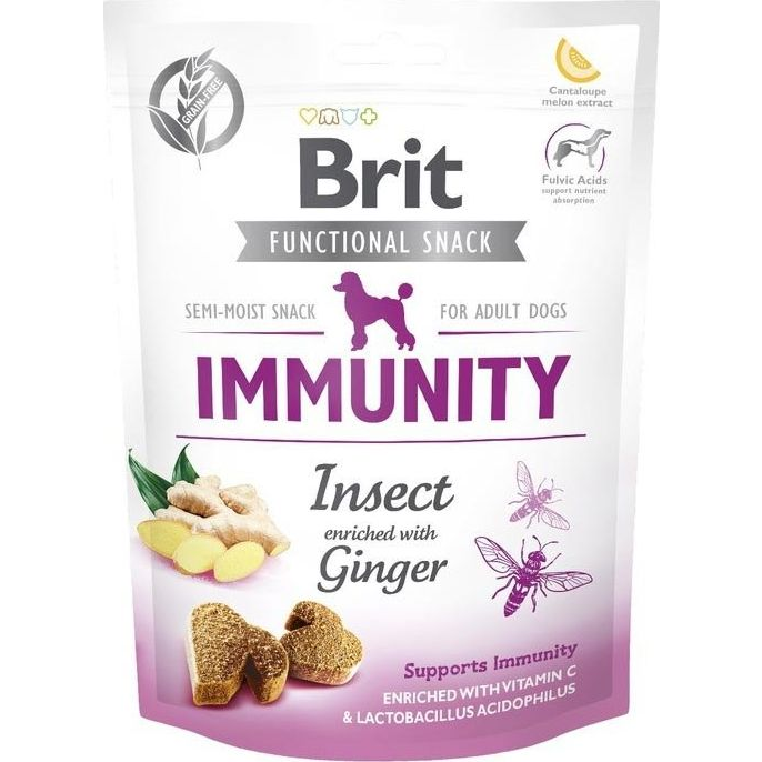 Brit Snack Dog Jutalomfalat 150 g Immunity Insect&Ginger 111579 (VAT014084)