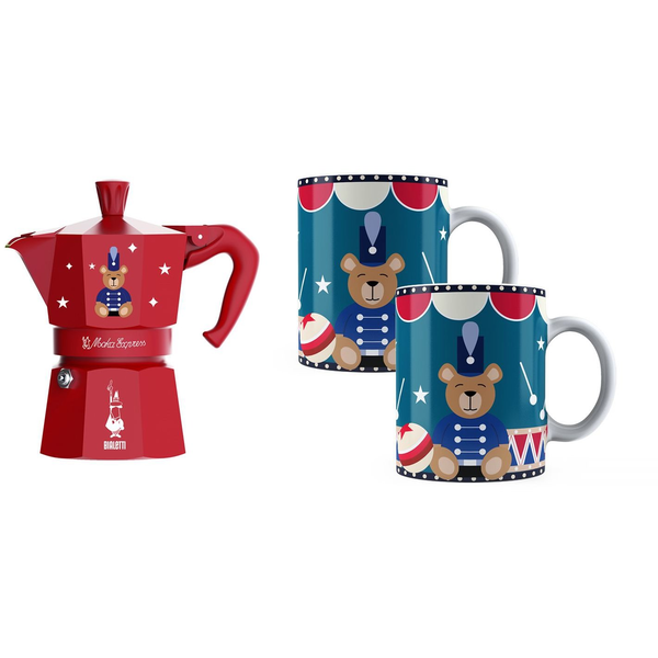 Bialetti Joyful Christmas Moka express, 6 adag + 2 csésze