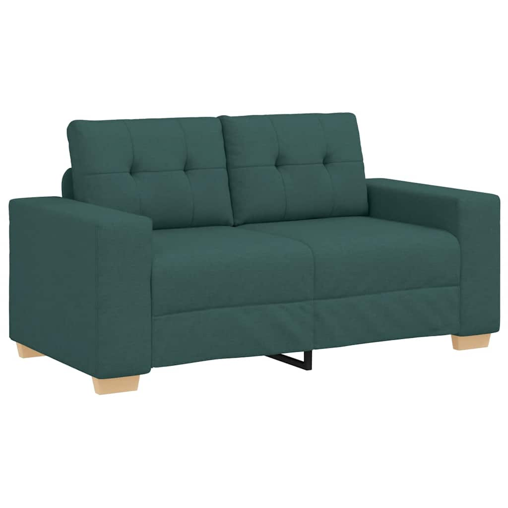 sötétzöld szövet loveseat kanapé 120 cm (4105073)