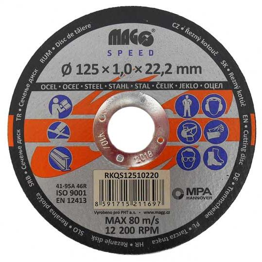 MAGG SPEED vágókorong fémhez, 125x1,0x22 mm (RKQS12510220)