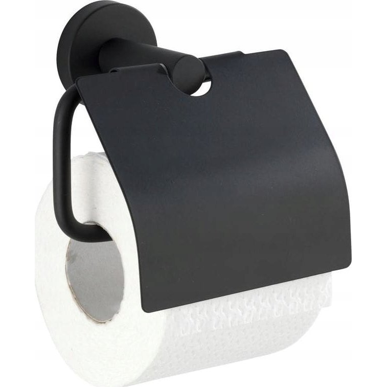 Wenko Uchwyt na papier toaletowy czarny BOSIO, WENKO