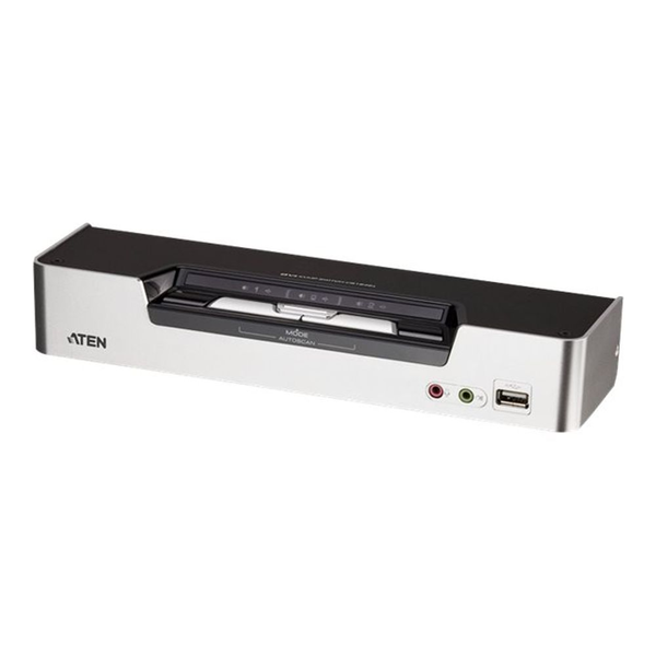 ATEN CS1642A KVM Switch Stativ-montering Sort, Sølv