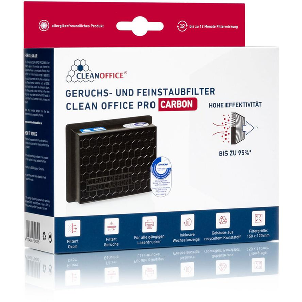 Clean Office Drucker Feinstaubfilter Carbon 150x120x50mm 1er
