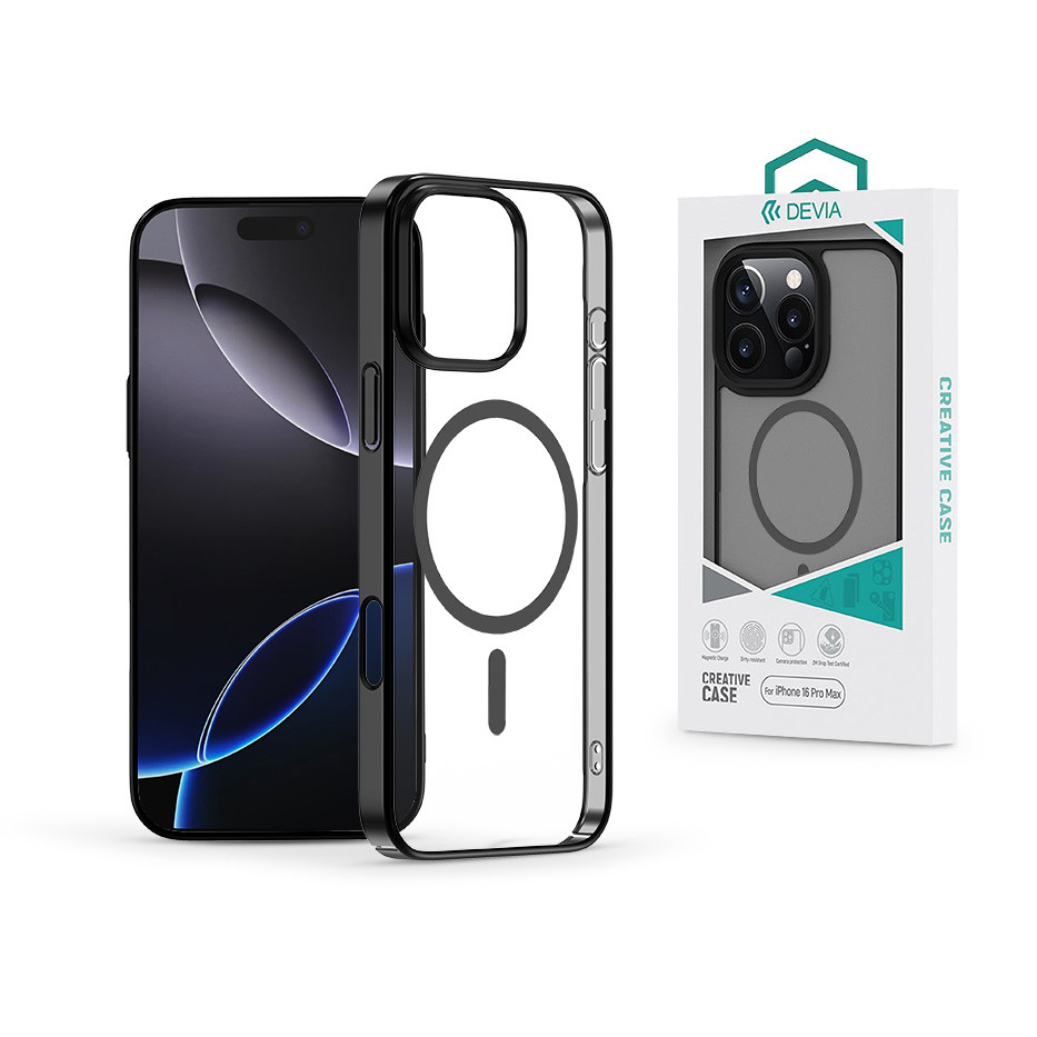 Devia Glimmer Magnetic Series tok - Apple iPhone 16 Pro Max - fekete (ST116351)