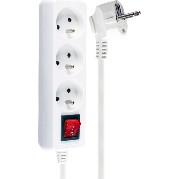 Listwa zasilająca Libox 3 gniazda 1.5 m biała (LB0081-1,5)