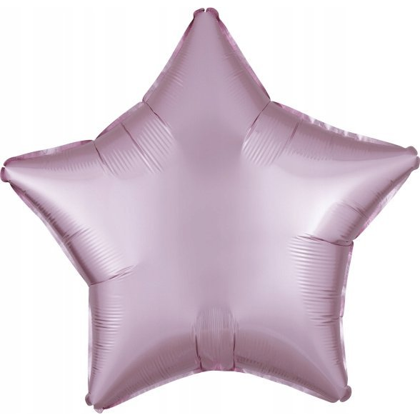 Csillag Fólia Lufi - 48 cm, Pasztell Rózsaszín (615291)