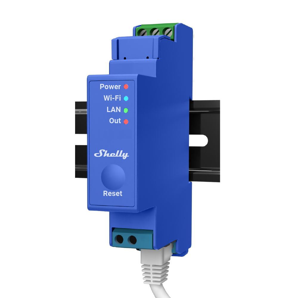 Shelly Pro 1 DIN-sínre szerelhető WiFi+LAN okosrelé (ALL-REL-PRO1) (ALL-REL-PRO1)