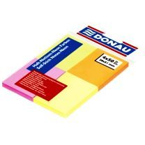 Öntapadó jegyzettömb, 38x51 mm, 4x50 lap, DONAU, vegyes szín