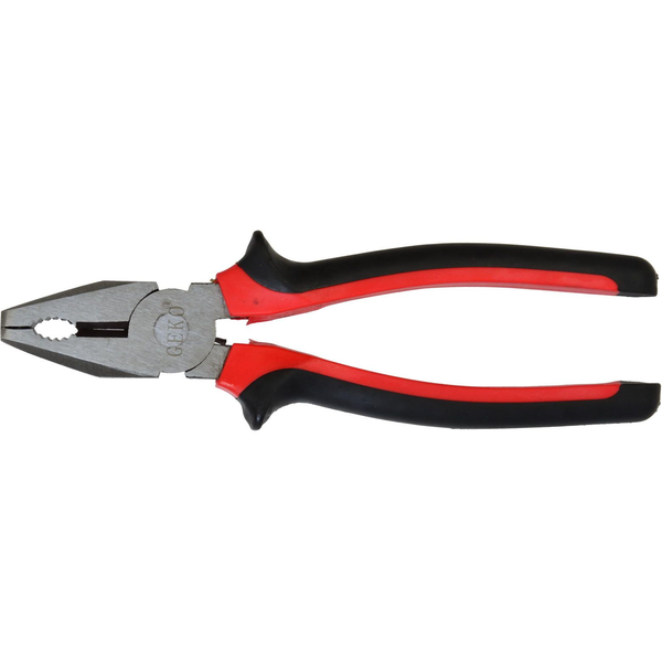  Geko Kombinerki niklowane 200mm czerwono-czarne (G01622)
