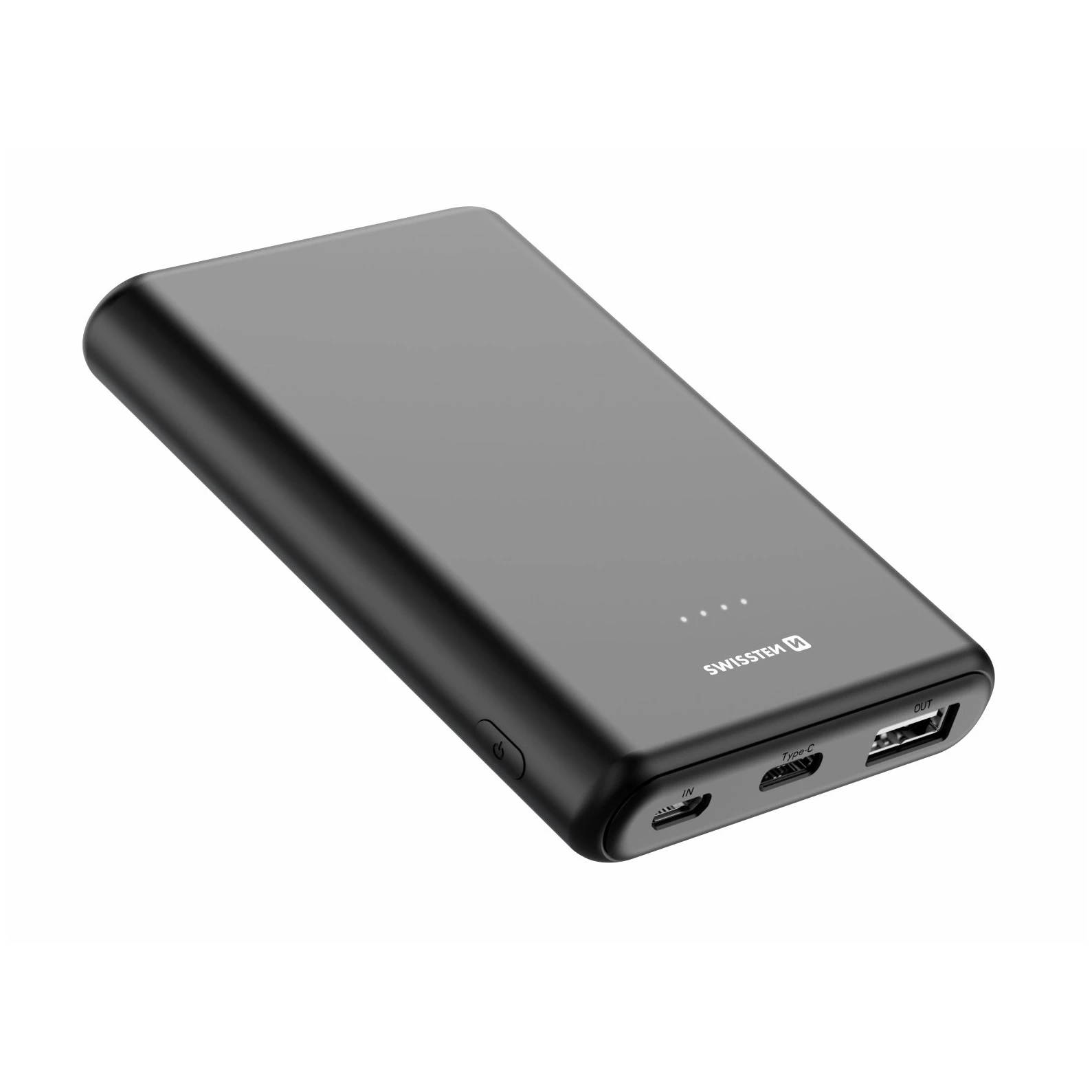 Swissten Power Line 5000mAh Power Bank 10W - Fekete (8595217479807)