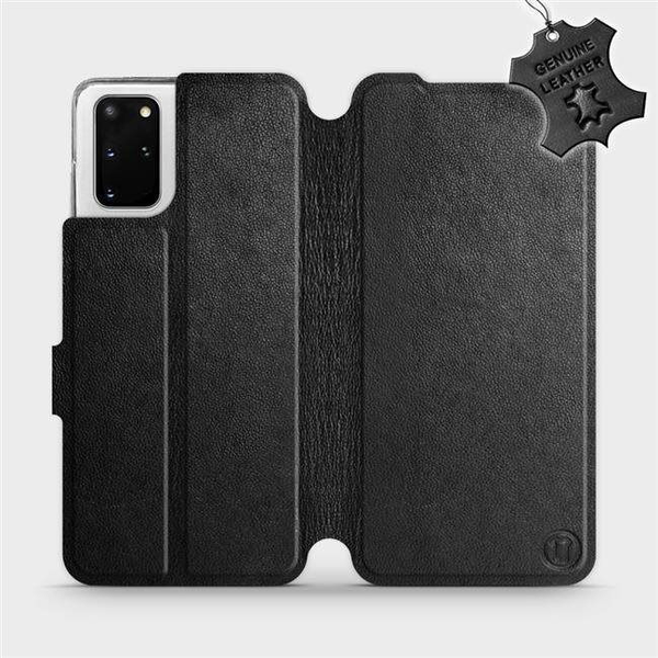 Flip case for Samsung Galaxy S20 Plus - Black - Leather - Black Leather