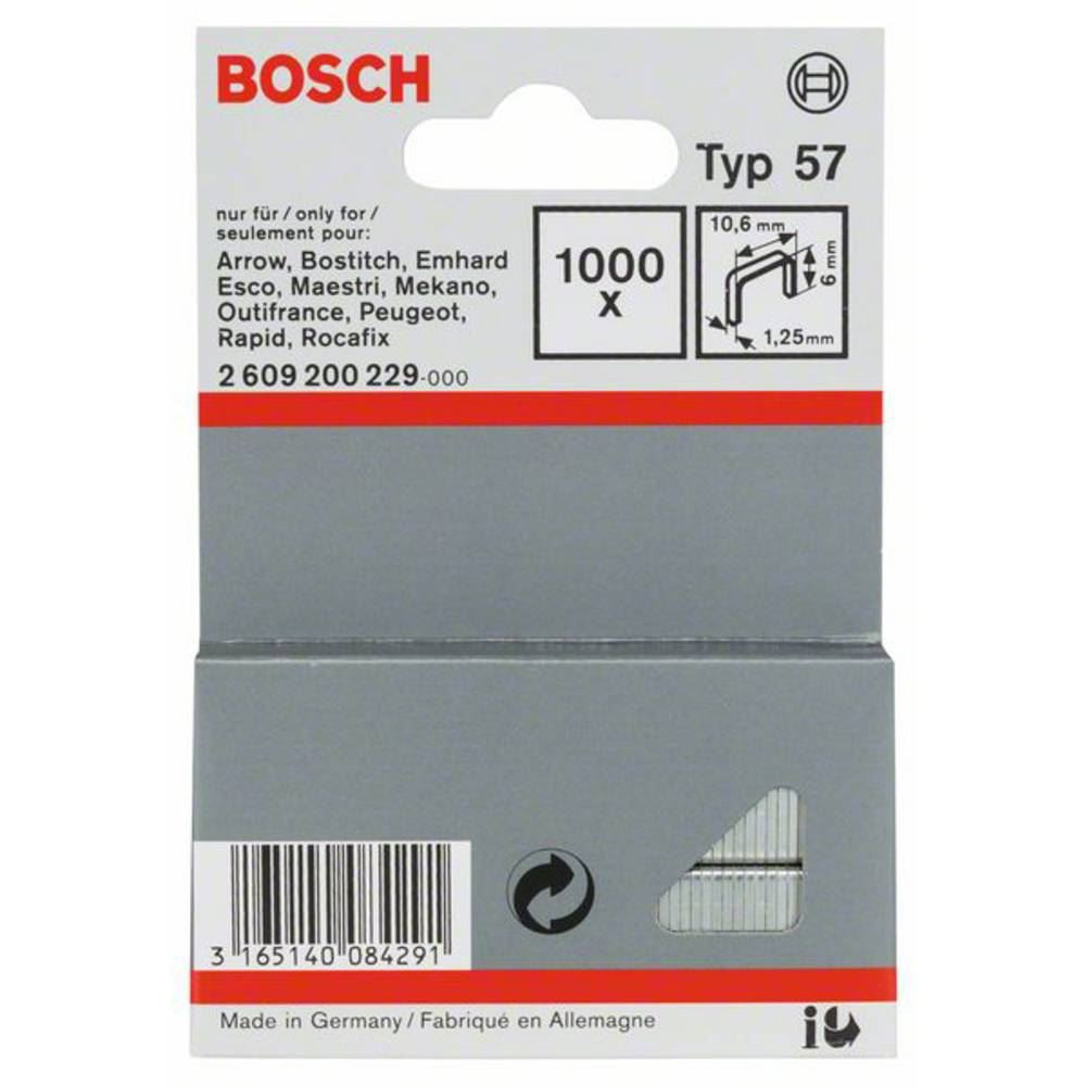 Bosch 2609200229 tűzőgép kapocs 1000db (bosch2609200229)