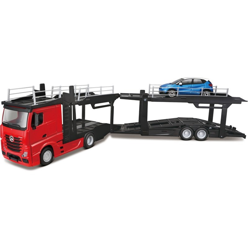 Bburago Mercedes-Benz autószállító fém modell Piros (1:43) (31457)