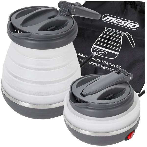 Mesko MS 1375 Сгъваем пътен чайник 0,6 L силикон сив