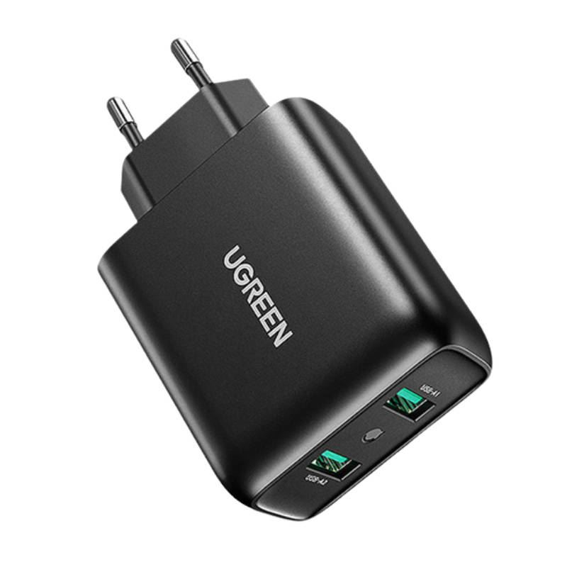UGREEN 2xUSB-A gyorstöltő PD 18W fekete (10216) (10216)