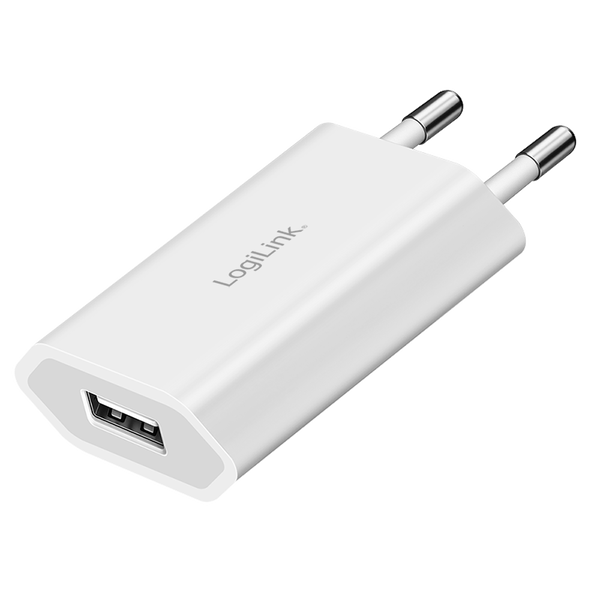 Logilink USB-A charger, 5 W, 1-port, 1x USB-A, White