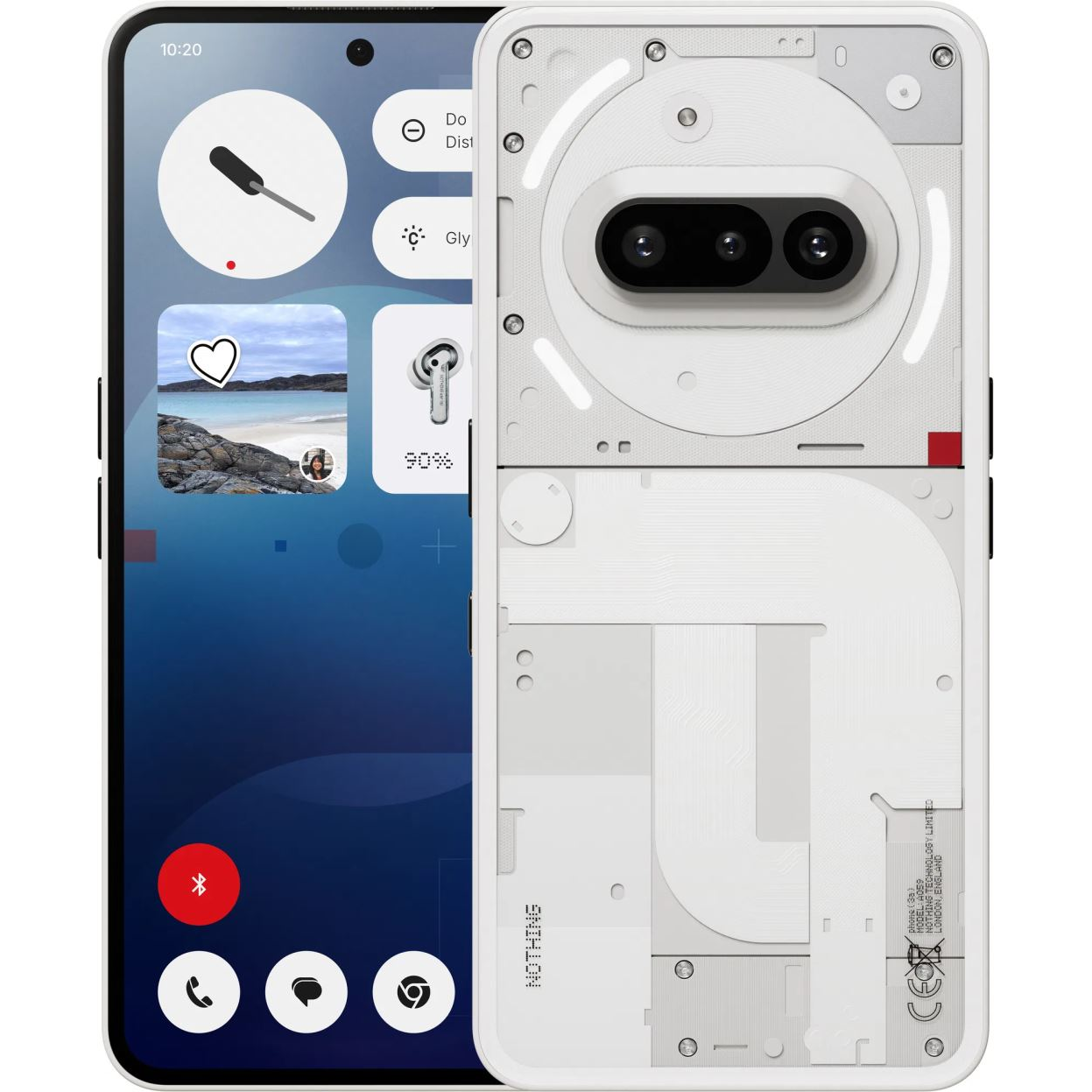 Nothing Phone (3a) 8/128GB Dual-Sim mobiltelefon fehér (Nothing Phone (3a) 8/128GB fehér)