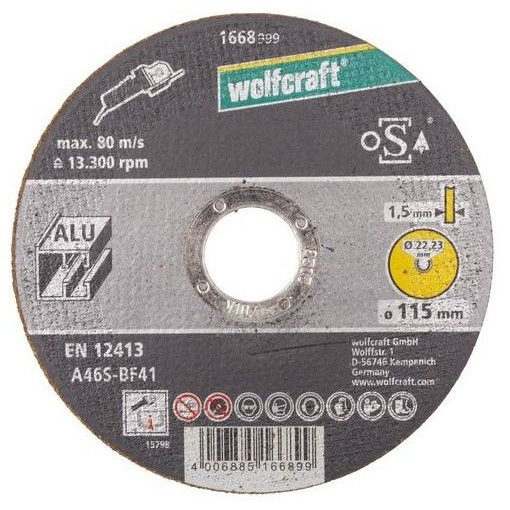 WOLFCRAFT - Alumínium vágótárccsa extra vékony 115mm (4006885166899)