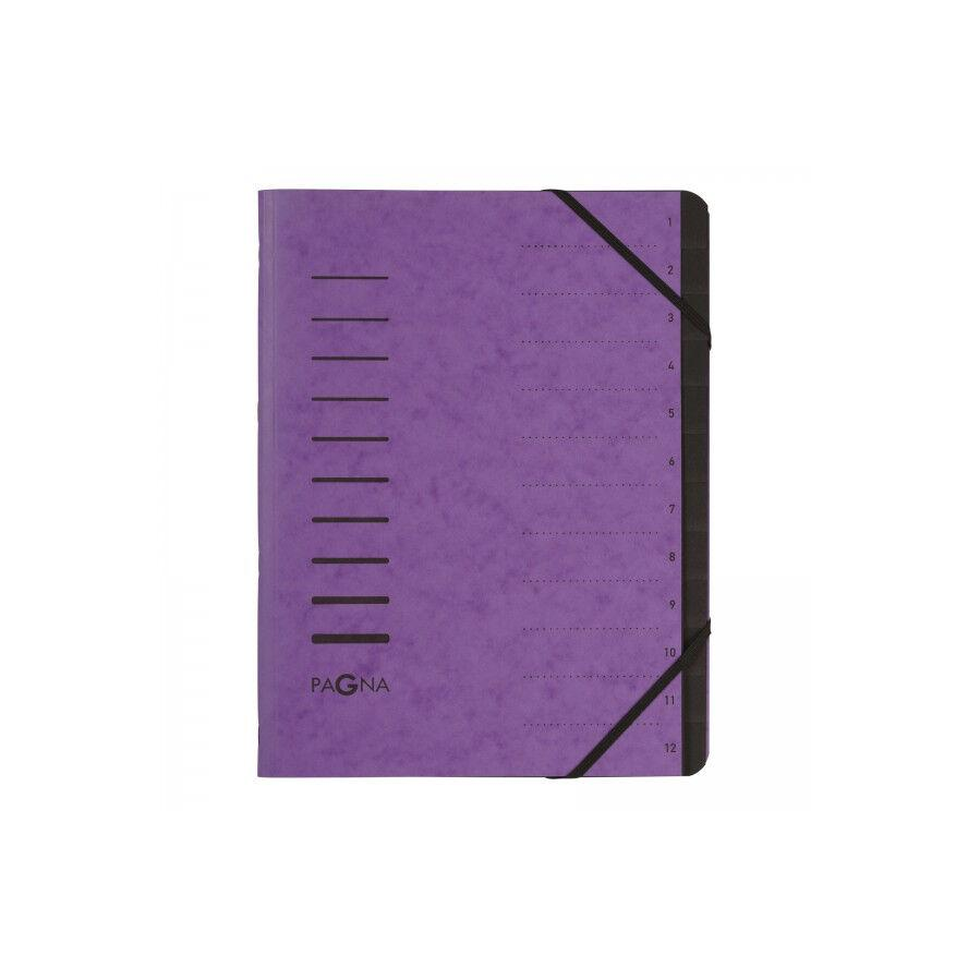 PAGNA Ordnungsmappe 12 Fächer 1-12 aubergine (40059-10) (40059-10)
