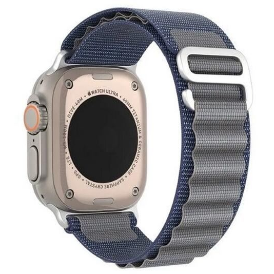 Dux Ducis GS Apple Watch Series 10 46mm nagy méretű textil pótszíj sötétkék (GP-152386)