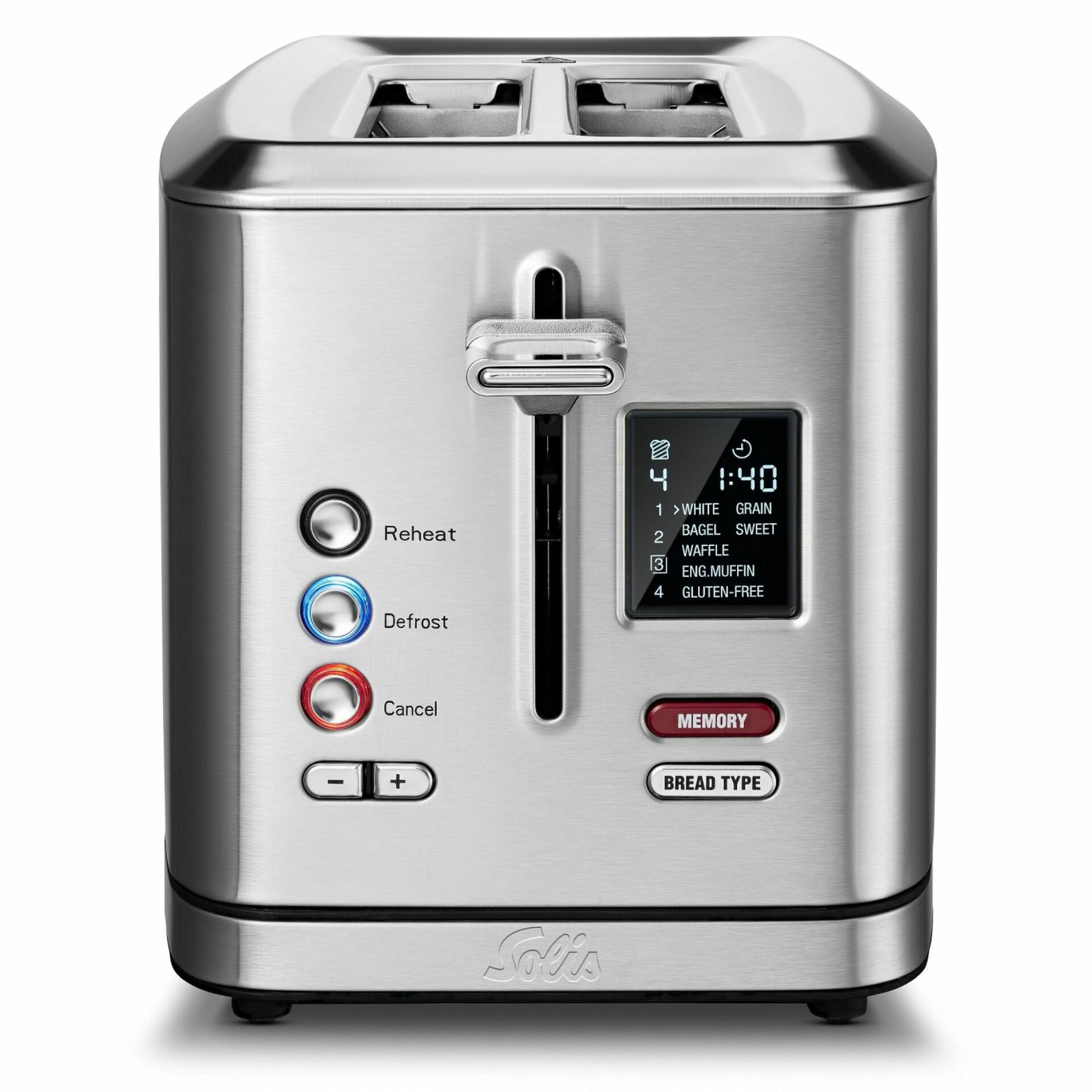 Solis SO212 Flex-Toaster 8004 Két szeletes Kenyérpirító Zsemletartóval - Ezüst (SO212)