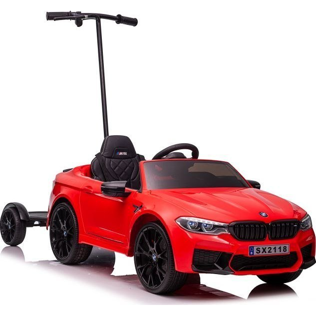 BMW M5 Platformmal Elektromos Kisautó 9587 - 12 V, 2 Darab 45 W Motorral, Szülői Távirányítóval, Lakkozott Piros (9587)