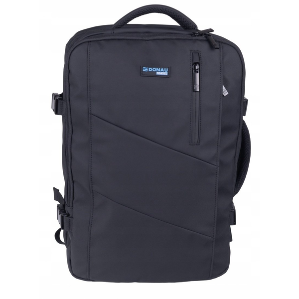 Plecak turystyczny 4kom.pl Plecak DONAU TRAVEL Prague, 17", 32l, USB + kabel, czarny