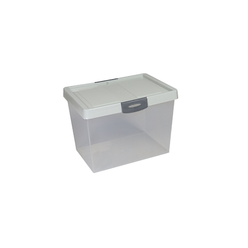 Flair Big Box Műanyag Tárolódoboz 25L - Világosszürke (61637)