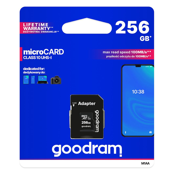 Goodram M1AA 256 GB MicroSDXC UHS-I Klasse 10