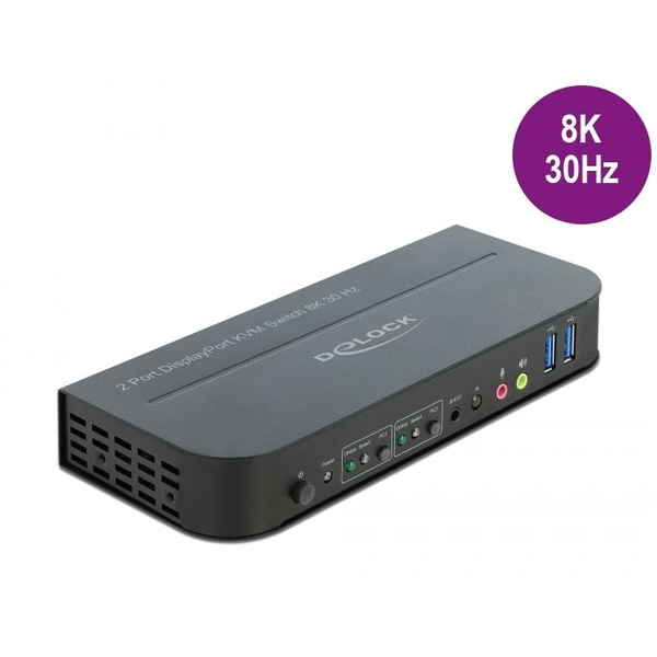 Delock DisplayPort 1.4 KVM switch 8K 30 Hz USB 3.0 (11482)