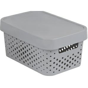 Curver Infinity Dots 4,5 L Műanyag Tároló Doboz Tetővel - Szürke (229117)