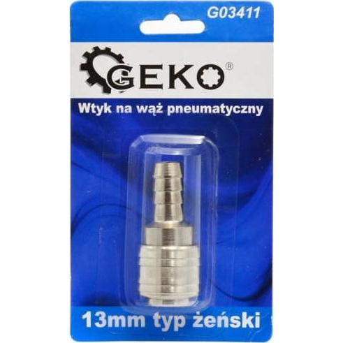  Geko WTYK NA WĄŻ PNEUMATYCZNY 13MM TYP ŻEŃSKI (BLISTER) (10/100) G03411 GEKO