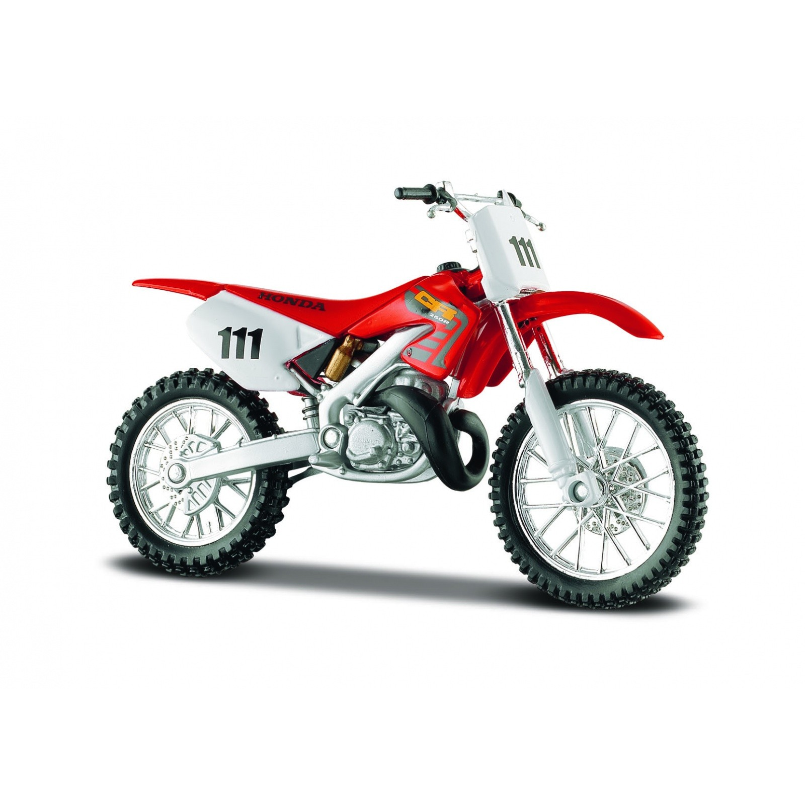Maisto Honda CR250R Fém motor modell állvánnyal 1:18 (10139300/77353)