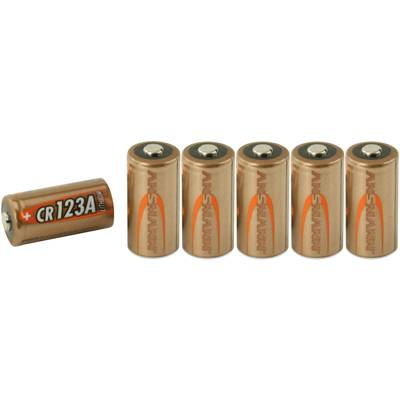 CR123A fotóelem, lítium, 3V, 6 db, Ansmann EL123AP, K123LA, RL123A, EL123A, DL123A, 5018LC, LR123, VL123 (5020011-02)