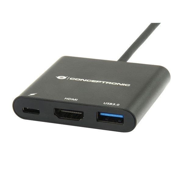 Conceptronic DONN01B laptop-dockingstation & portreplikator USB 3.2 Gen 1 (3.1 Gen 1) Type-C Schwarz