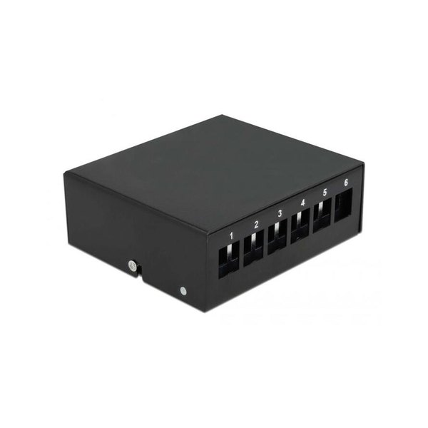 DELOCK Keystone Patchpanel 6 Port schwarz