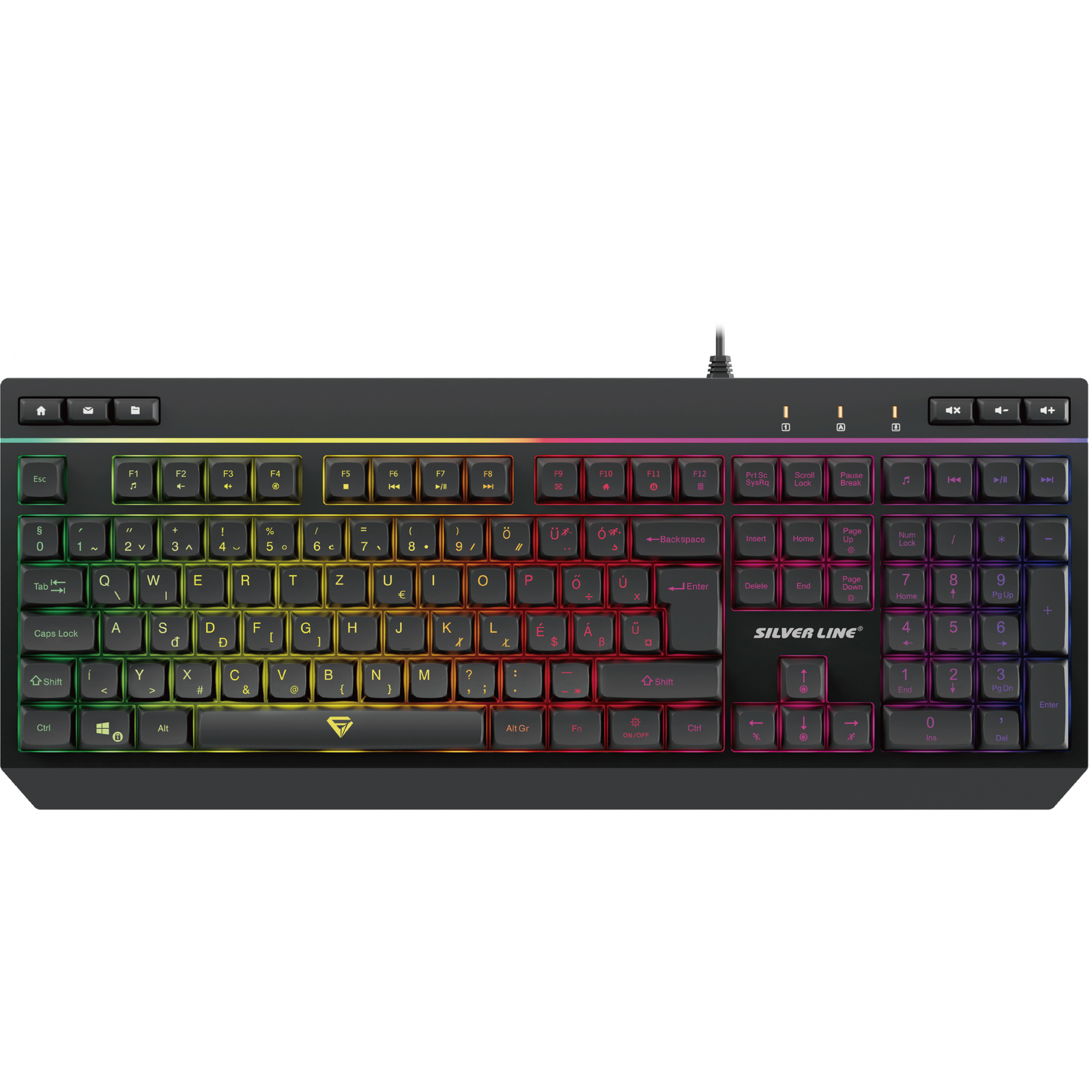 Клавиатура SilverLine KB942 — SIKB942, унгарска подредба, черна