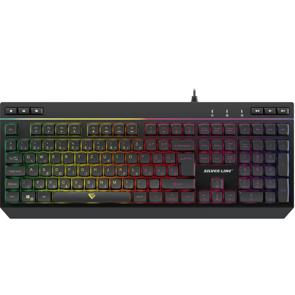 Silverline KB942 Vezetékes Gamer Billentyűzet RGB HUN - Fekete